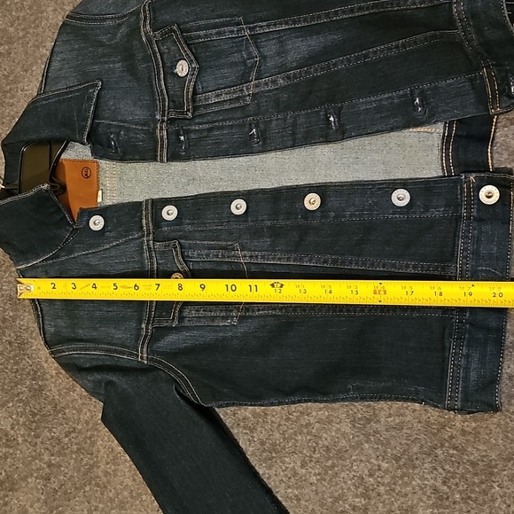 AG Adriano Goldschmied Dark Blue Denim Jacket - Picture 6 of 10